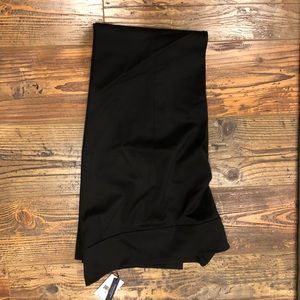 Black pants. Straight leg, boot cut.